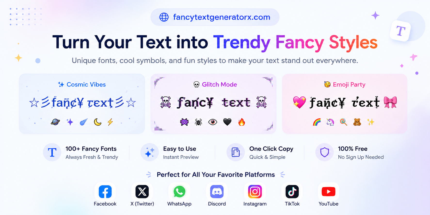 Fancy Text Generator X turning normal text into stylish Unicode text