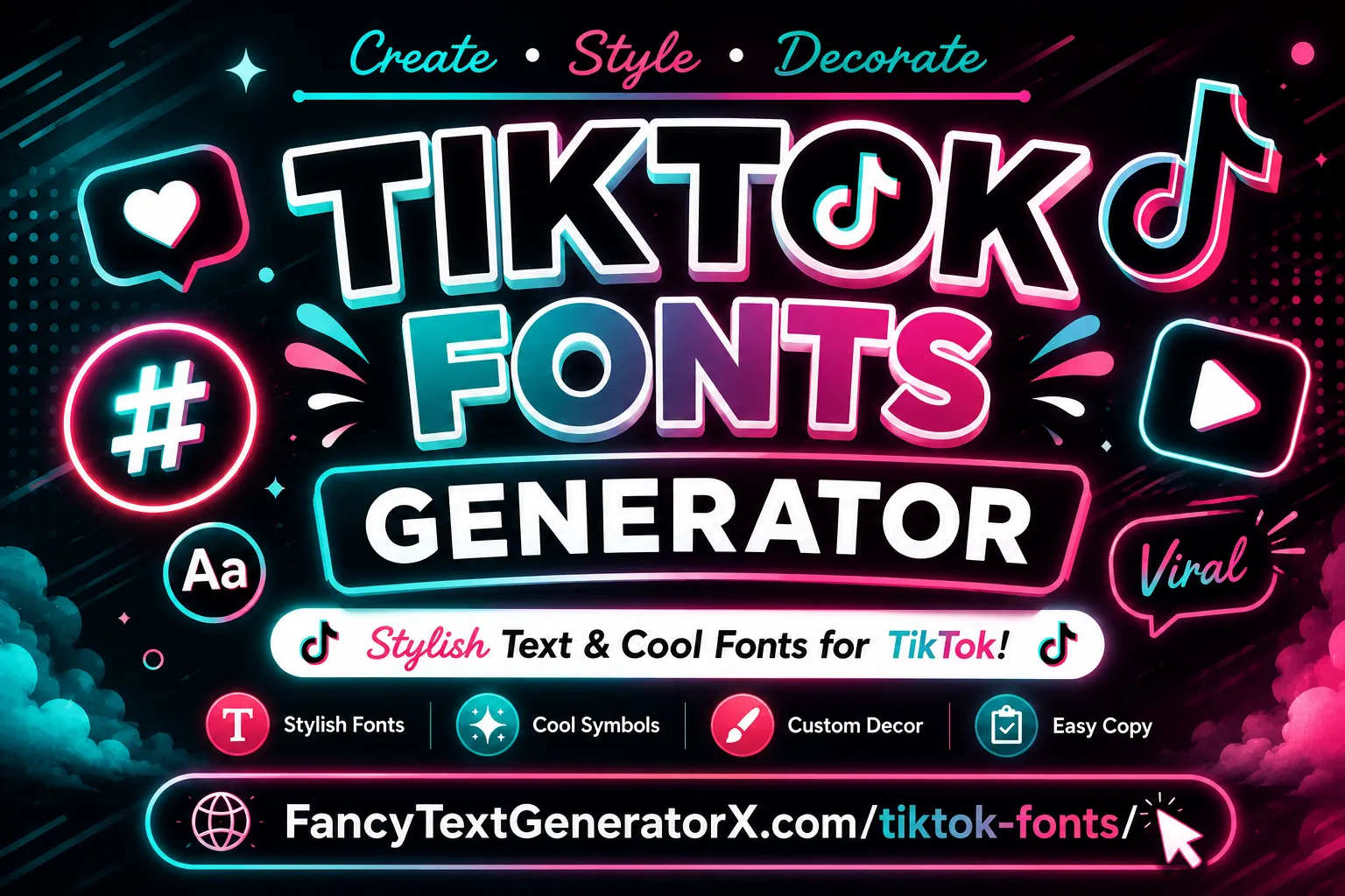 TikTok Fonts Generator – create stylish TikTok text, bios, captions and usernames